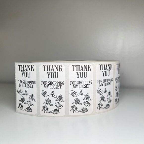 Pack of 100 Thank You for shopping my closet stickers | packaging supplies - Picture 8 of 9